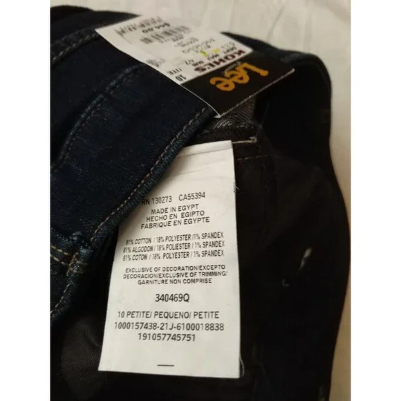NWT Woman LEE Instantly Slims JEANS Sz 10 PETITE Dark Blue Straight Leg Relaxed - Picture 8 of 15